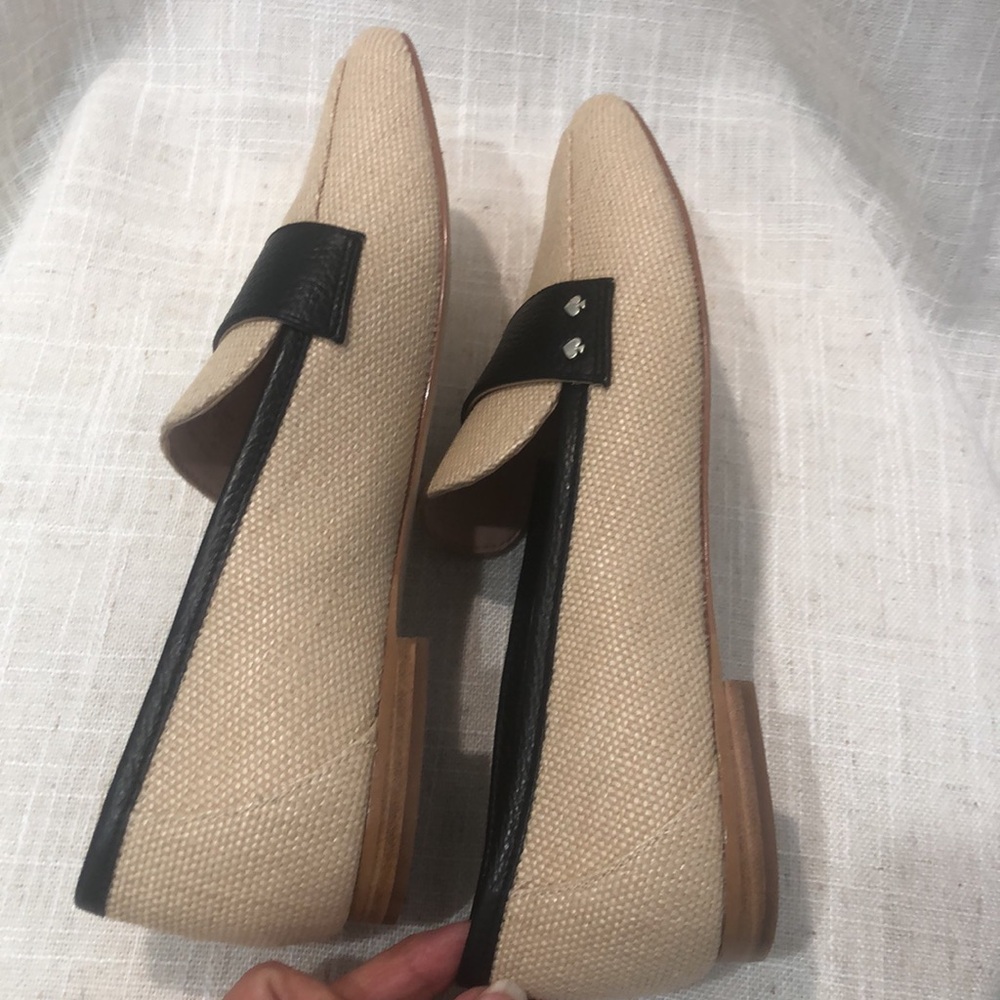 Kate Spade Mariana Flats loafers Almond Raffia Straw Women’s Size 6.5B - Picture 8 of 10